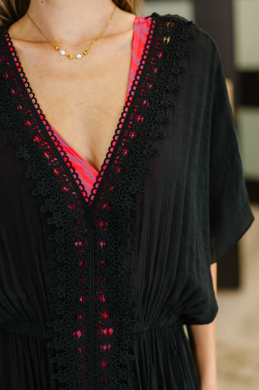 Serena Sands Swim Cover Up in Black