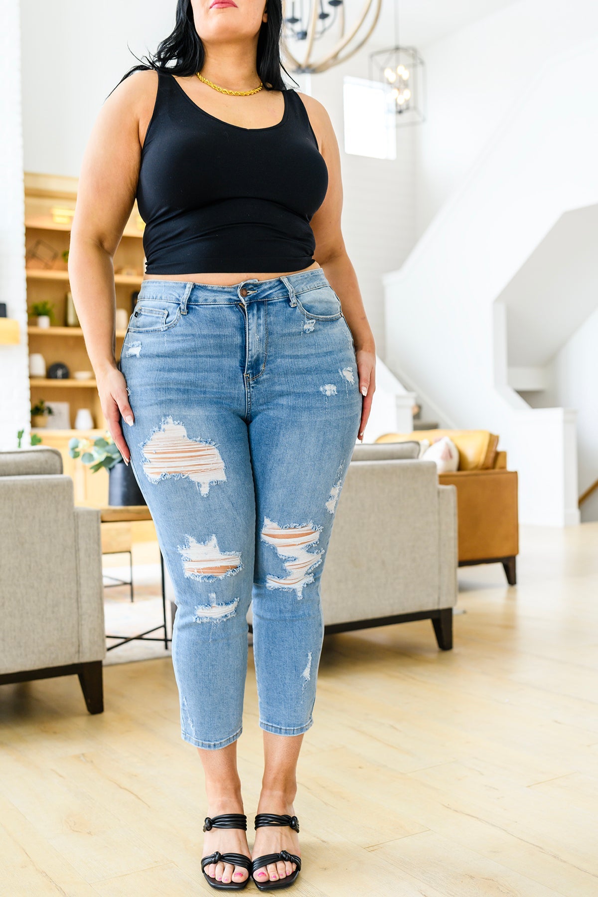 Florence High Waist Destroyed Boyfriend Jeans (22,24)