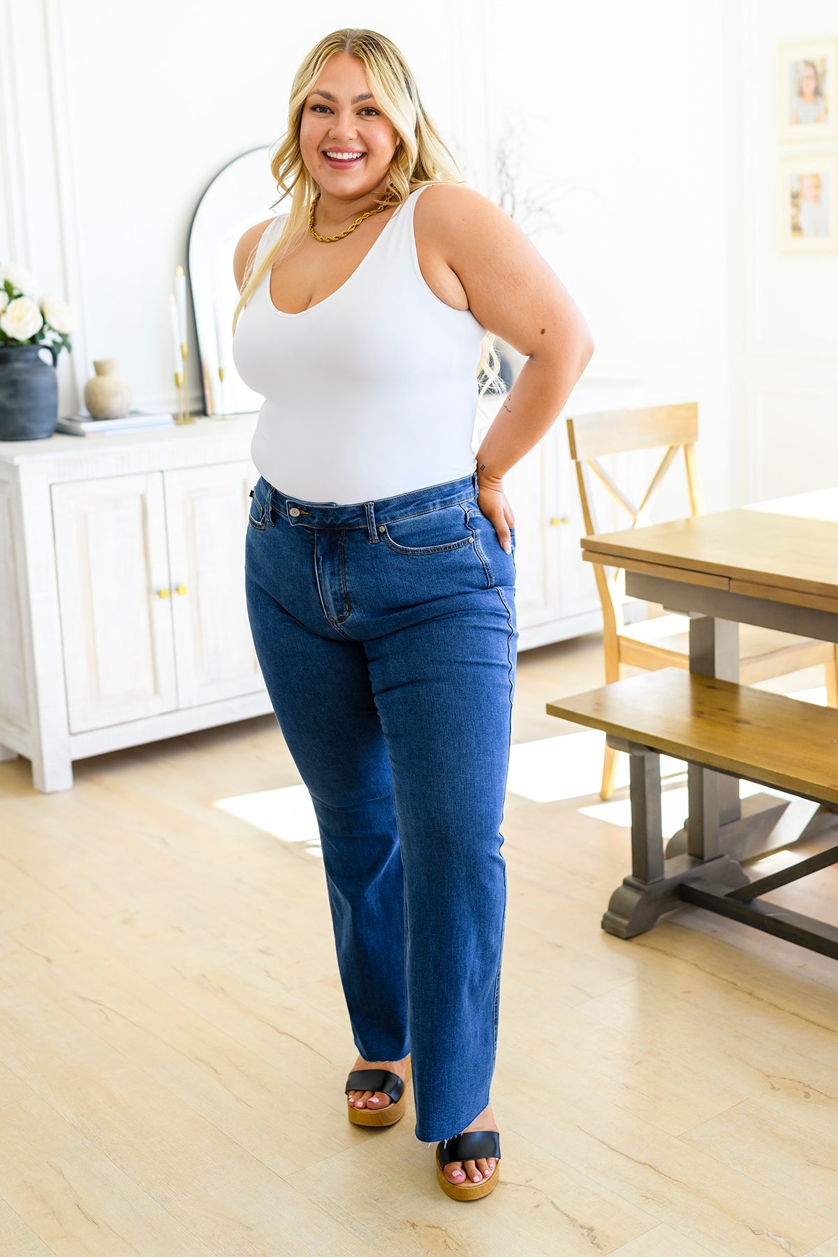 Francine High Rise Tummy Control Flared Jeans (1/25)