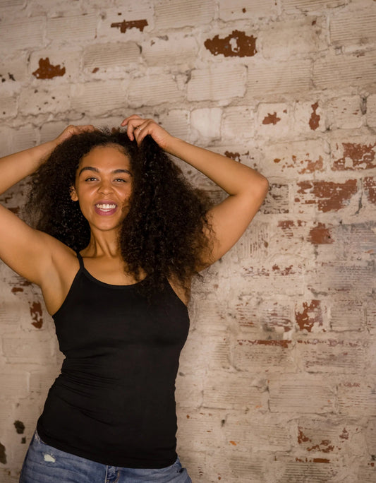 PREORDER: Spaghetti Strap Brami Tank in Black