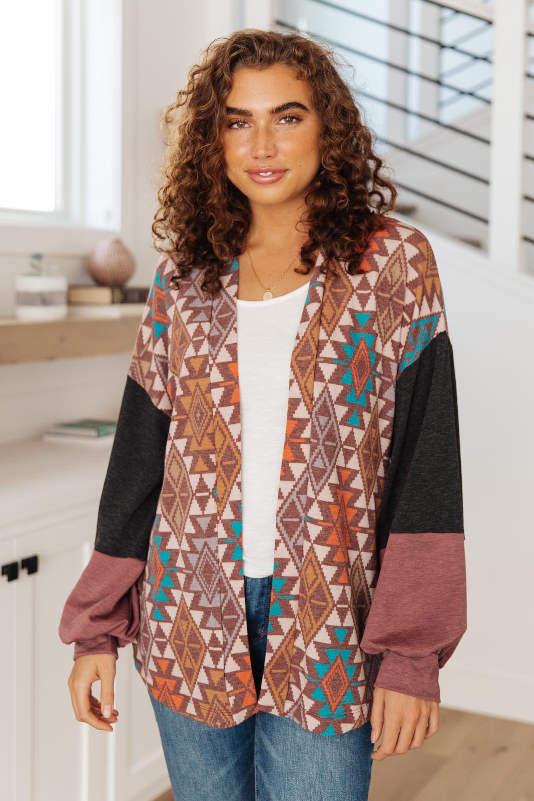 Jessie Mixed Print Cardigan