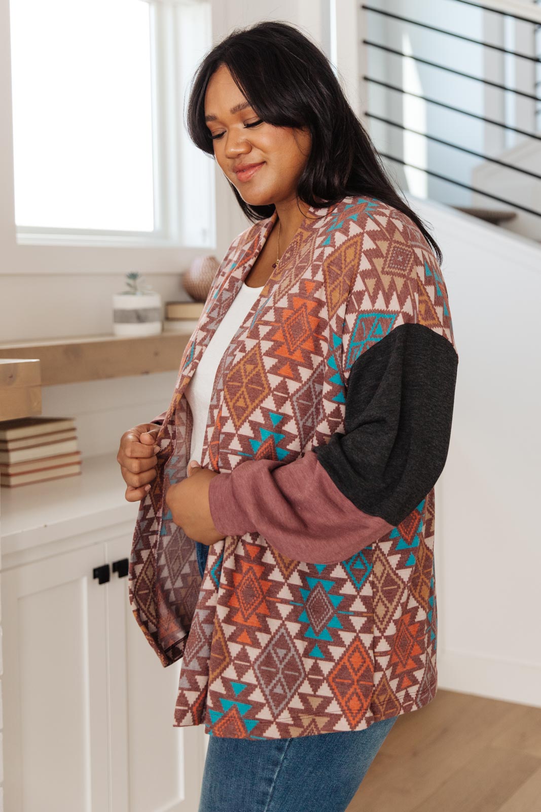 Jessie Mixed Print Cardigan