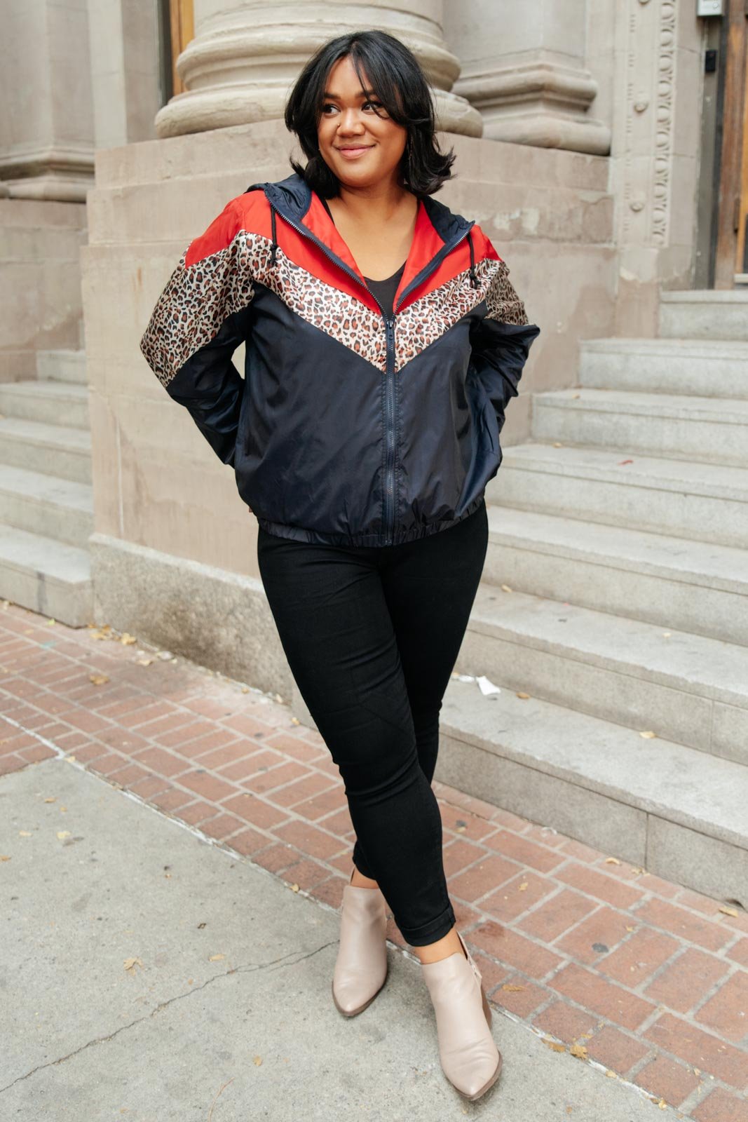 Make Your Move Windbreaker in Navy