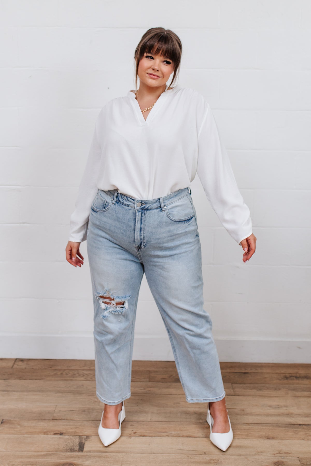 New Me Distressed Jeans (3XL)