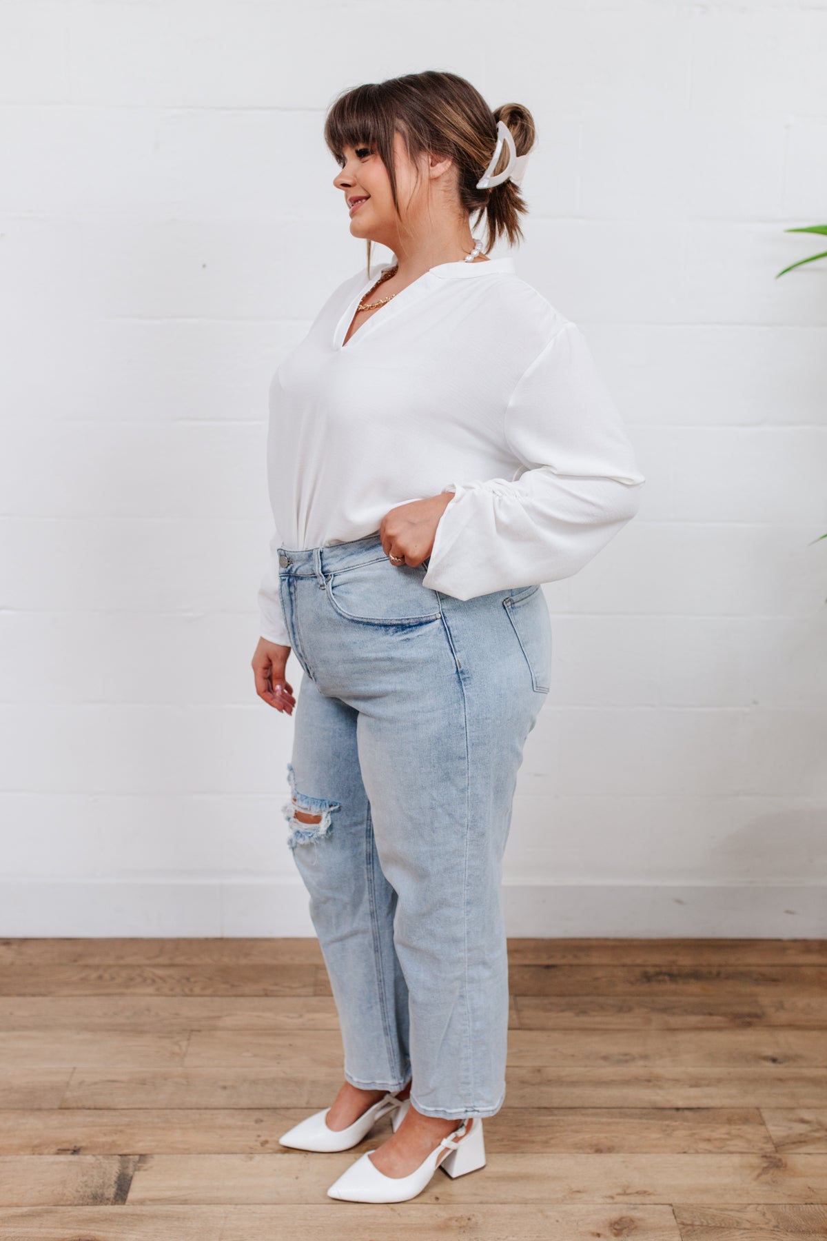 New Me Distressed Jeans (3XL)