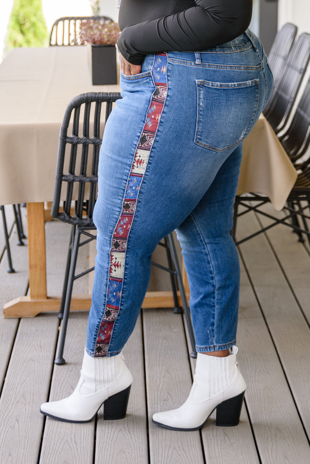 Rio Western Print Relaxed Jeans (1,3,5)
