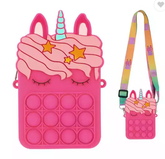 Unicorn Popper Purse in Assorted Colors
