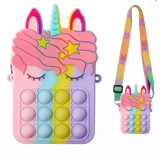 Unicorn Popper Purse in Assorted Colors