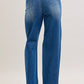 Karla High Waist Column Straight Button-Fly & Back Welt Pkts