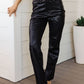 Tanya Control Top Faux Leather Pants in Black