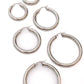 Day to Day Hoop Earrings Set in Silver