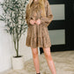 A Cheeky Little Time Tiered Dress in Pecan Brown