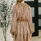 A Cheeky Little Time Tiered Dress in Pecan Brown