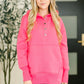 A Million Different Reasons Hooded Pullover in Fuchsia