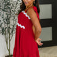 Acting Brand New Contrast Trim Crinkle Woven Dress