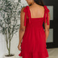 Acting Brand New Contrast Trim Crinkle Woven Dress