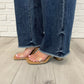 Addie Mid Rise Vintage Wash Wide Leg Jeans