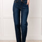 Alaina High Rise Classic Straight Jeans