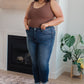 Amber Cuffed Slim Fit Dark Wash Jeans