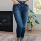 Amber Cuffed Slim Fit Dark Wash Jeans