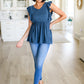 Before Now Ruffled Babydoll Top