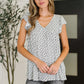 Bloom Service V-Neck Blouse in Ivory
