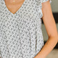 Bloom Service V-Neck Blouse in Ivory