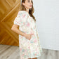 Bow Peep Eyelet Knit Dress in Pink and Green