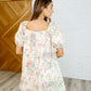 Bow Peep Eyelet Knit Dress in Pink and Green