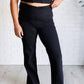 Building Habits Twill Flared Crossover Waist Pant in Black