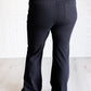 Building Habits Twill Flared Crossover Waist Pant in Black