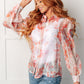 Call Me Back Sheer Floral Button Up Blouse