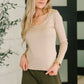 Can You Believe It Basic Long Sleeve Top In Sand