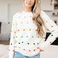 Candy Buttons Pom Detail Sweater