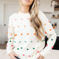 Candy Buttons Pom Detail Sweater