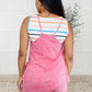 Carefree Cutie Slouchy Pocket Romper in Pink