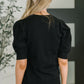Casually Classy Puff Sleeve Blouse in Black