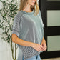 Catch Me Loungin’ Cable Ribbed Knit Top in Black and White