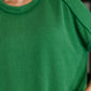 Catch Me Loungin’ Cable Ribbed Knit Top in Dark Green
