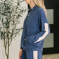 Certified Chiller Contrast Stripe Hoodie in Navy
