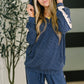 Certified Chiller Contrast Stripe Hoodie in Navy