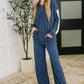 Certified Chiller Contrast Stripe Straight Leg Bottoms in Navy