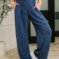Certified Chiller Contrast Stripe Straight Leg Bottoms in Navy