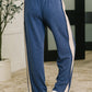 Certified Chiller Contrast Stripe Straight Leg Bottoms in Navy