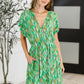 Chic Repeat V-Neck Dress in Multi-Color