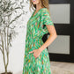 Chic Repeat V-Neck Dress in Multi-Color