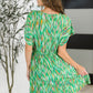Chic Repeat V-Neck Dress in Multi-Color