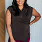 Classic Surplice Front Top in Chocolate