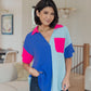 Color Me Cool Color Block Top