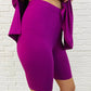 Comfy Cruising Top and Biker Shorts Set in Lt Plum